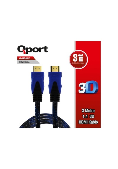 Qport Hdmı To Hdmı 3 M Altın Uçlu Kablo Q-hdmı3