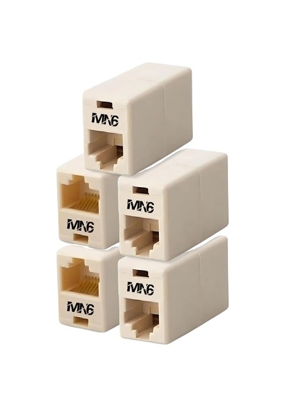 Mn6 M14 5 Adet Rj45 Ethernet Kablo Birleştirici, Cat5 Cat5e Cat6 Uyumlu Dişi Dişi Lan Kablo Uzatma Aparatı