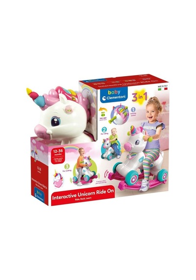 17883 Baby Clementoni - İnteraktif Unicorn 3'ü 1 Arada