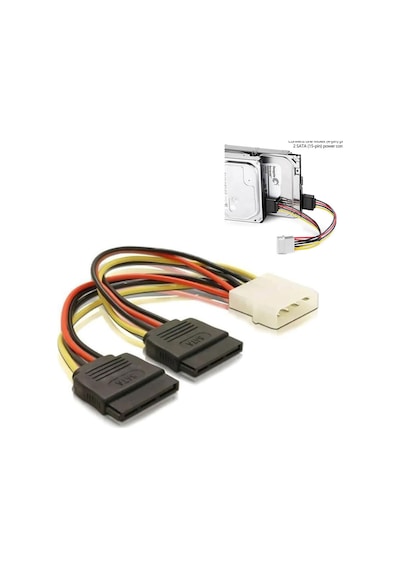 Bilgisayar Sata Power Ikili Kablo Çoklayıcı