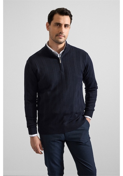 Süvari Lacivert Regular Yarım Balıkçı Yaka Kazak Tr2013700494-m09 Lacivert