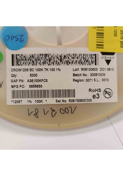 Crcw1206bc100ktk100 100k 1206 Smd Direnç 1000 Adet