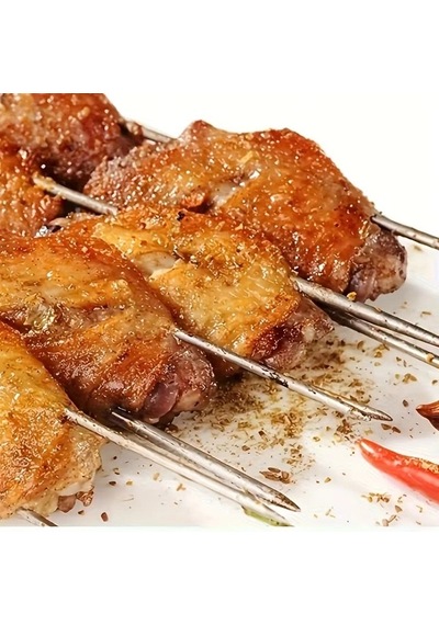 10'lu Paslanmaz Çelik Şiş Seti 20 Cm - Airfryer & Mangal Ttt