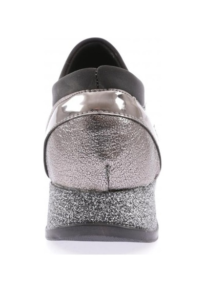 Dgn Akt-03-23y Kadin Kalin Taban Silver Taşli Sneakers Ayakkabi AKT-03-1563-R0626 Gümüş