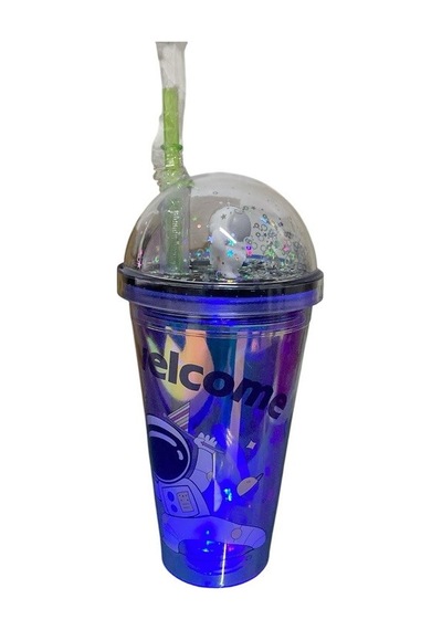 450 Ml Ledli Pipetli Bardak 4053 Çok renkli