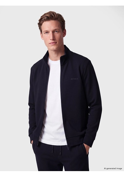 Lc Waikiki Southblue Lacivert Dik Yaka Erkek Fermuarlı Sweatshirt Navy
