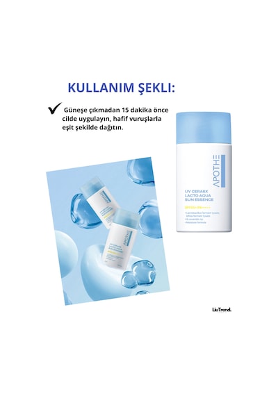 Apothe Uv Cera6x Lacto Aqua Sun Ess. Spf50+/pa+++ 50 Ml Nemlendirici Güneş Kremi Özü