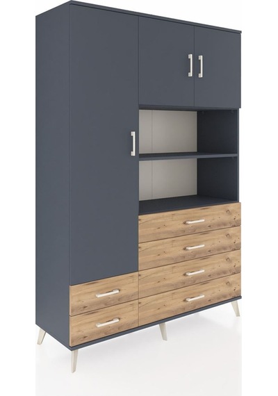 Hyperion Dolap 8 Raflı 6 Çekmeceli 3 Kapaklı 132x44x195 Antrasit-antrasit/çam Antrasıt/atlas Çam - Antrasıt Hyperion Dolap 8 Raflı 6 Çekmeceli 3 Kapaklı 132x44x195 Antrasit-antrasit/çam Antrasıt/atlas Çam - Antrasıt