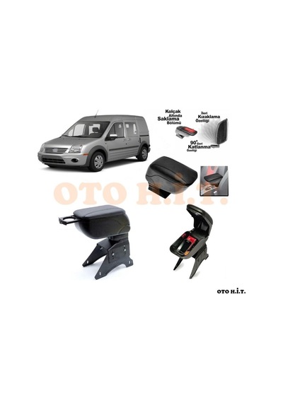 Ford Connect Uyumlu Kol Dayama Ve Kolçak Sürgülü Bardaklıklı Ayar