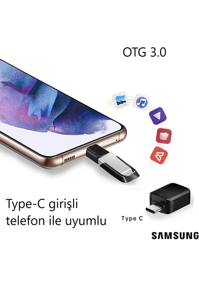 Samsung Uyumlu Type-c To Usba 3.0 Otg Dönüştürücü İthalatçı Garantili
