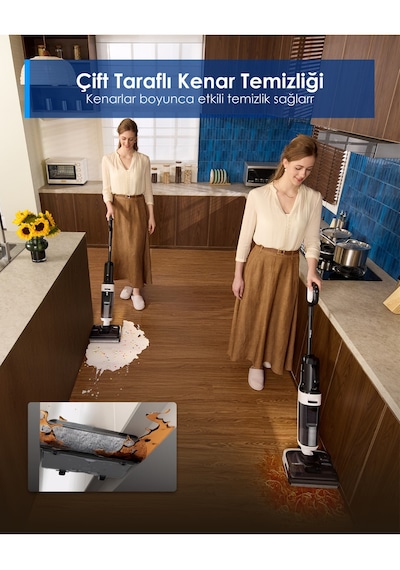 Tineco Floor One Switch S6 Stretch Kablosuz Akıllı Islak Kuru Elektrikli Süpürge