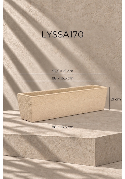 Bostann Dekoratif Saksı - Lyssa 170 - 27l - Bej