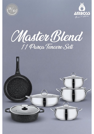 Master Blend 11 Parça Tencere Tava Seti Gümüş