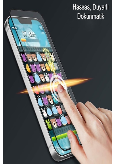 Pp Apple Uyumlu iPhone Xr Anti Static Toz Tutmayan Çerçeveli Ekran Koruyucu Cam
