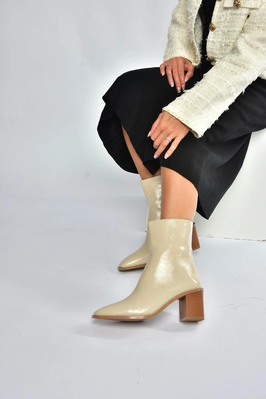Fox Shoes V250330309 Bej Kalın Topuklu Kadın Bot Bej-suni Deri Fox Shoes V250330309 Bej Kalın Topuklu Kadın Bot Bej-suni Deri