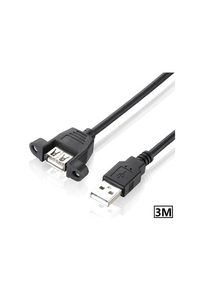 4889 Usb Dişi Erkek Panel Tipi Data Uzatma Kablosu 3 Metre