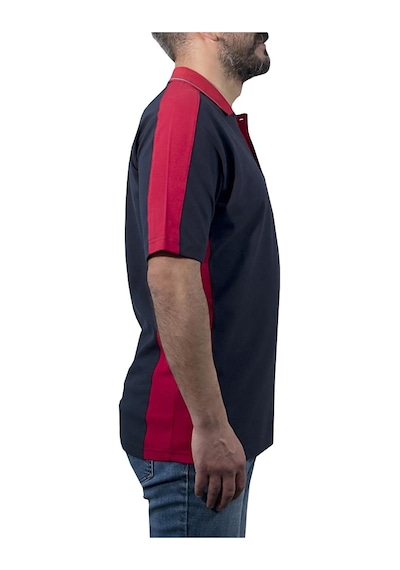 Şensel, Polo Yaka Tişört, Lacivert-Kırmızı -136E1392- Tshirt