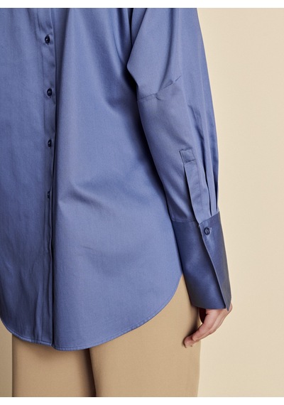 Brooks Brothers Lacivert Kadın Regular Fit Logo Baskılı Gömlek Bbfw26fsh003 Koyu Mavi