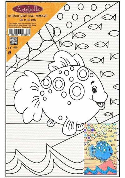 Dkt058 Desenli Tuval Kompozit Boyama 20x30 Cm Diğer
