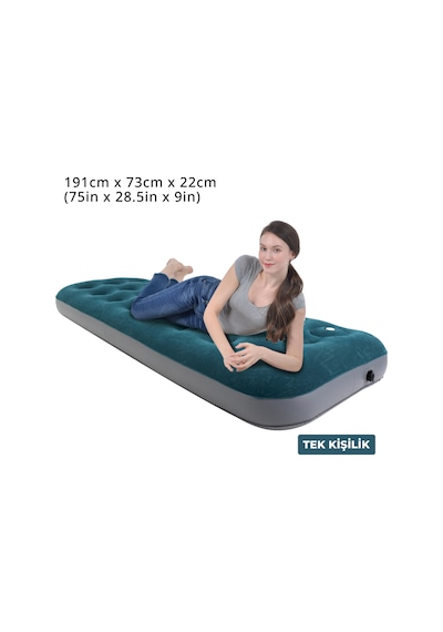 Terravıta Tek Kişilik Şişme Yatak Dahili Ayak Pompalı 191 x 73 x 22 CM 24130 Lacivert