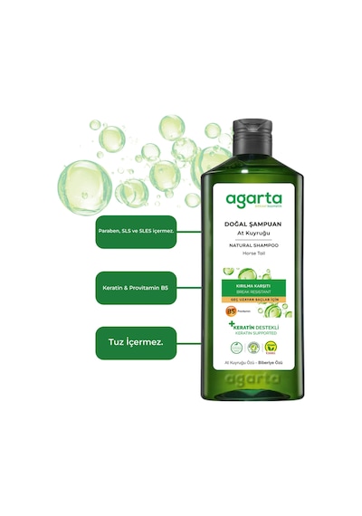 Agarta Doğal Şampuan At Kuyruğu Özlü-tuzsuz 400 ML