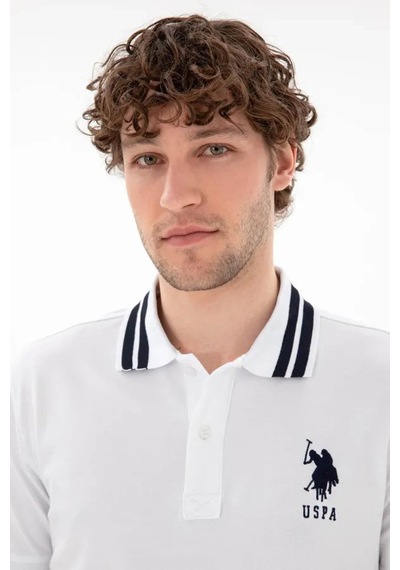 U.S. Polo Assn. Gsd01ıy026 Beyaz Erkek Polo Yaka T-shirt Pu-8728 L