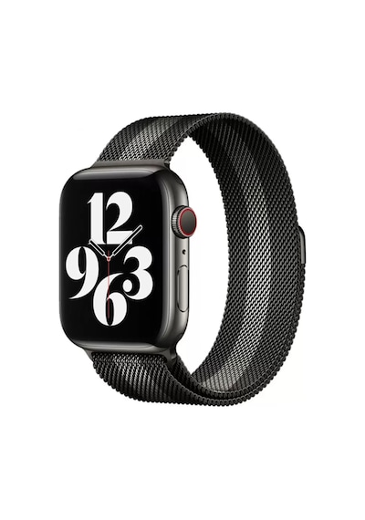 Newface Apple Watch 38mm Metal Mıknatıslı Kordon - Siyah-beyaz