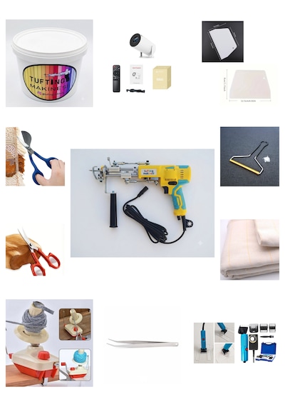 Ak-v Tufting Makinesi Full Set Sarı Ak-v - Mavi Tıraş Makinesi Set İçeriği Açıklama Kısmındadır