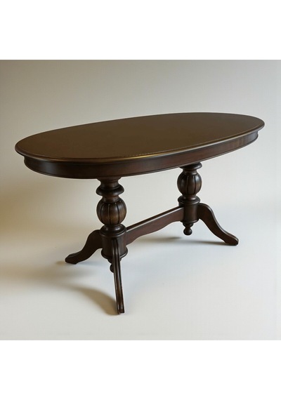 Elegansia Yemek Masası 170x100cm Sabit Oval Masa Kahverengi