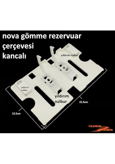 Nova Gömme Rezervuar Çerçeve Kancalı Mafsallı Buton Çerçeve