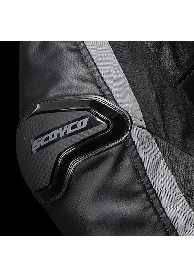 Scoyco Jk 152W Dört Mevsim Deri Motosiklet Montu Gri - Siyah
