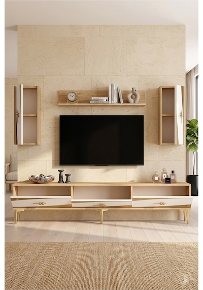 Tvr1813dbg Elips Tv Ünitesi Takımı Safirmeşe-beyaz-gold 180cm Safirmeşe - Beyaz - Altın Tvr1813dbg Elips Tv Ünitesi Takımı Safirmeşe-beyaz-gold 180cm Safirmeşe - Beyaz - Altın