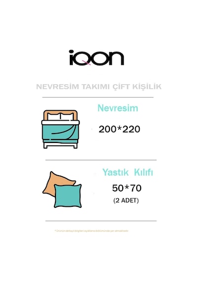 İqon Çift Kişilik Nevresim Seti Petek Grıı Setçift Gri