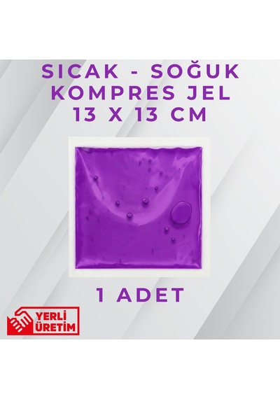 Mor 13x13 Cm 1 Adet Soğuk Kompres Jel Buz Aküsü Soğuk Zincir Buz Jeli Buz Torbası Strafor Kutu İçi Jel