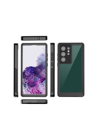 Xemu Galaxy S23 Ultra Uyumlu 1-1 Su Geçirmez Uyumlu-siyah Siyah
