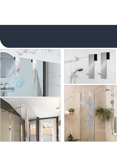 Metal Banyo Duşakabin İçin Dikey Askılık-al4836 1 Adet Siyah