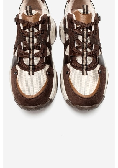 Luvi Shoes Leona Kahverengi Süet Kadın Spor Sneakers