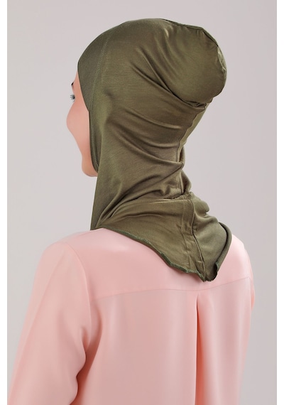Melodi Scarf Kadın Tesettür Boyunluklu Hijab Spor Bone Haki Haki