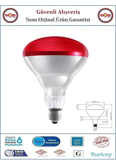 Osram Ledvance Isıtıcı Ampul Kümes Hayvanları İçin İnfrared Kızılötesi Isıtıcılı Lamba 250 W