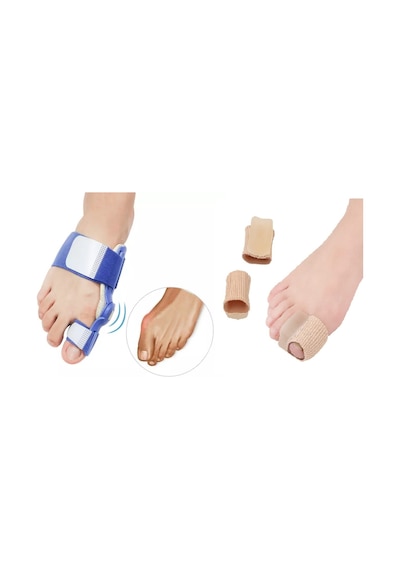 Halluks Valgus Gece Ateli Mavi + Parmak Arası Makara Ayak Kemik