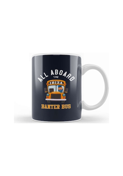 All Aboard The Ibiza Banter Bus Kupa Bardak Porselen Karışık