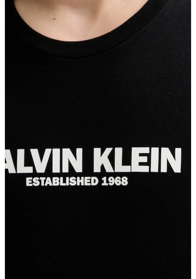Calvin Klein Erkek T Shirt Lv04re820g Ub1 Siyah Siyah