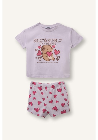Defacto 2li Pijama Takımı Kız Bebek H7640a526smpn425 Pembe-pn425