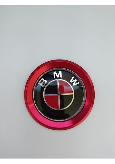 Bmw Direksiyon Logo Ve Çerçeve (Red-Black)