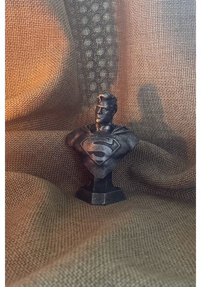 Kazanova Design Superman Büst Figür 10 Cm Çizgi Roman Süper Kahraman Masaüstü Dekoratif Hediyelik