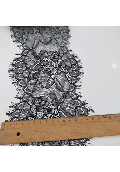 15 Cm Siyah Sakallı Dantel-a111-15 Cm Kirpik Dantel Siyah Dantel