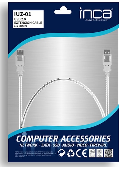 Inca IUZ-01 USB 2.0 Uzatma Kablosu 1.5 MT