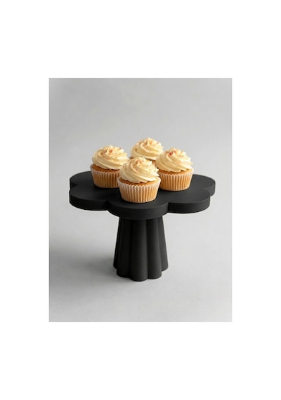 Ayaklı Stand Siyah Cupcake Standı Sunum Standı 17 Cm