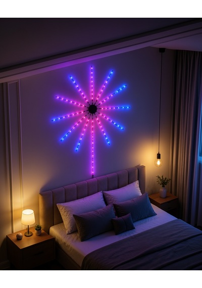 Rgb Fireworks Led Duvar Lambası Telefon Kontrollü Diğer