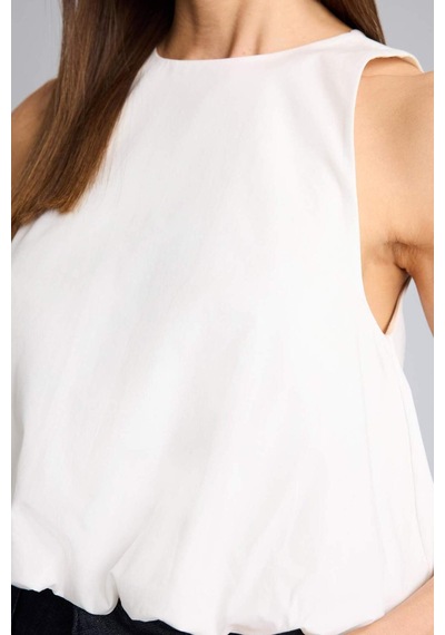 Defacto Afra X Defacto Balloon Fıt Poplin Kolsuz Bluz H2648ax26smwt32 Beyaz-wt32